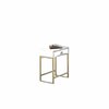 Homeroots Coleen Side Table White and amp; Brass 286068